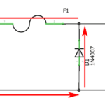 Circuito de protección de polaridad inversa para sistemas de voltaje directo.